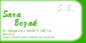 sara bezak business card